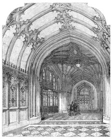 The New Houses of Parliament - Entrance-hall, 1857. Creator: Unknown.