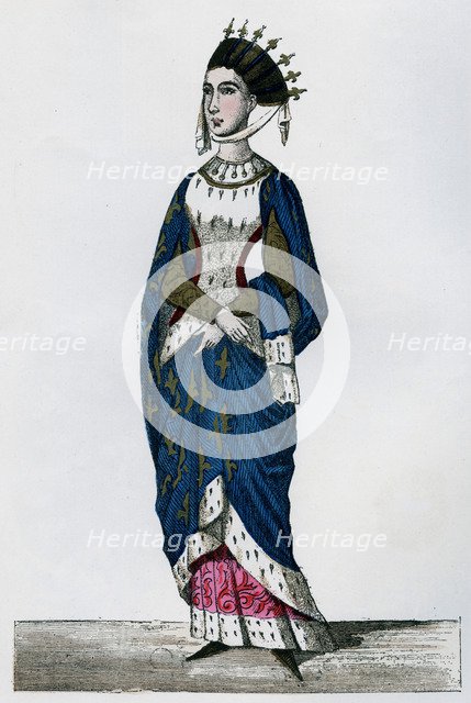 Margaret of Provence, queen consort of Louis IX of France, 13th century (1882-1884). Artist: Unknown