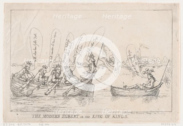 The Modern Egbert, or The King of Kings , January 8, 1789., January 8, 1789. Creator: Thomas Rowlandson.