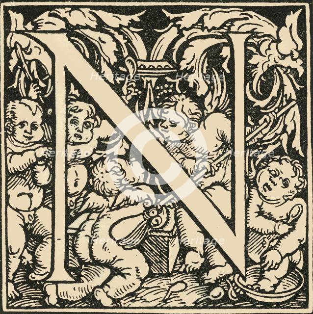 'N - An Alphabet by Hans Weiditz', c1520-1521, (1908). Creator: Hans Weiditz.