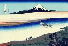 'Tama River in Musashi Province' (from a Series 36 Views of Mount Fuji), 1830-1833.  Artist: Hokusai