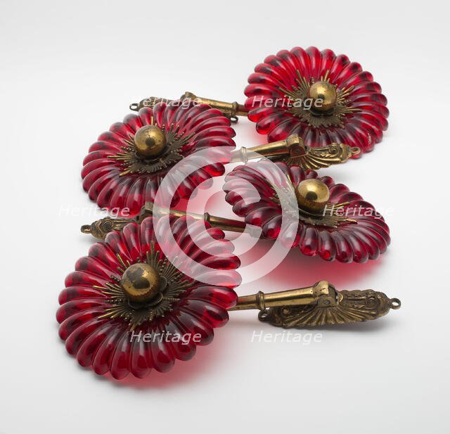 Group of four tie backs, 1860/1900. Creator: Unknown.