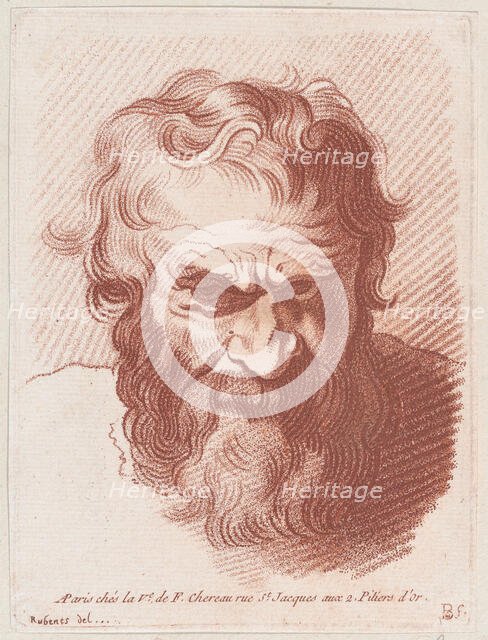 Head of a man with a beard, ca. 1755-93. Creator: Louis Marin Bonnet.