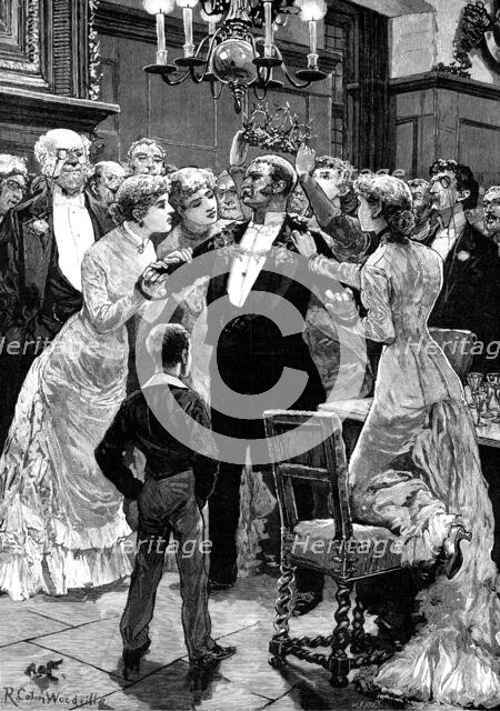 Seasonable Compliment: Crowning The Hero, 1881. Creator: William James Palmer.