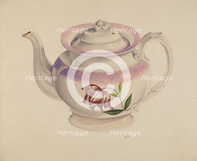 Teapot, c. 1938. Creator: Edward White.