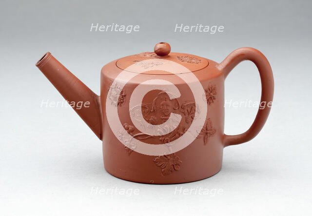 Teapot, Staffordshire, c. 1760. Creator: Staffordshire Potteries.