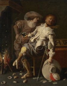 Two Feasting Soldiers, 1620s. Creator: Unknown.