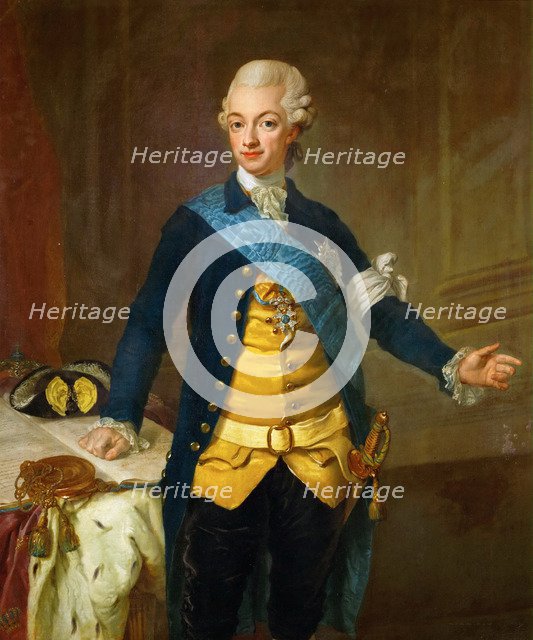 Portrait of Gustav III of Sweden, 1771. Artist: Pasch, Lorenz II (1733-1805)
