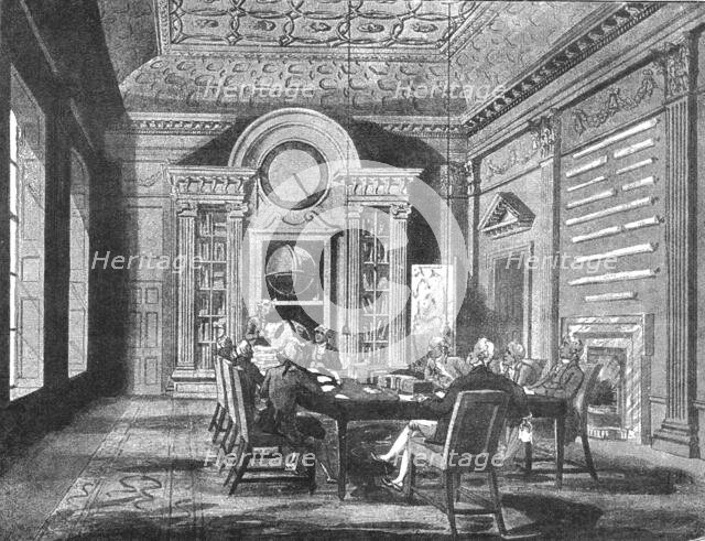 ''The Admiralty Board-Room in 1808; From a print published at the time', 1808. 1890. Creator: Unknown.