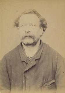 Mazoldi. Frédéric, Jean-Baptiste. 54 ans, né à Bicroz (Autriche). Ferblantier. Anarchiste...., 1894. Creator: Alphonse Bertillon.