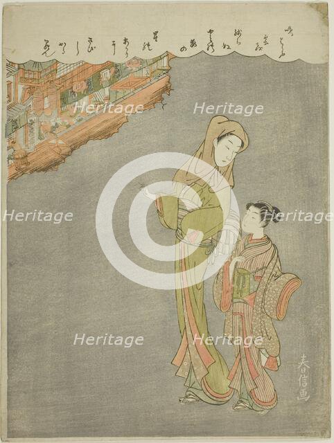 Going to the Theater, c. 1770/71. Creator: Suzuki Harunobu.