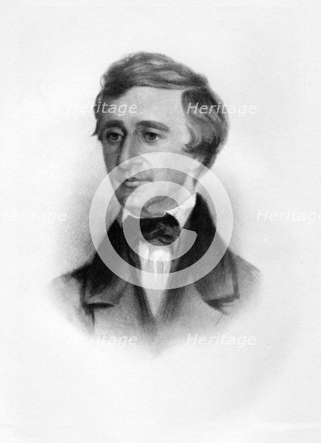 Henry David Thoreau, pub. c1854. Creator: Samuel Worcester Rowse (1822 - 1901).