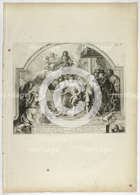 Philip IV Appointing Prince Ferdinand Governor of the Netherlands, plate 25 from Casperius..., 1642. Creator: Theodoor van Thulden.