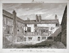 South view of the remains of Thomas Pope's house, Mill Lane, Bermondsey, London, 1808.  Artist: John Chessell Buckler