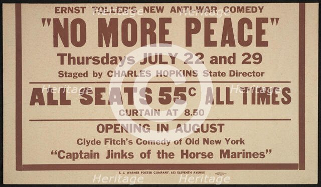 No More Peace, [193-]. Creator: Unknown.