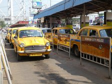Taxi cabs in Howrah City, West Bengal, India, 2019. Creator: Unknown.