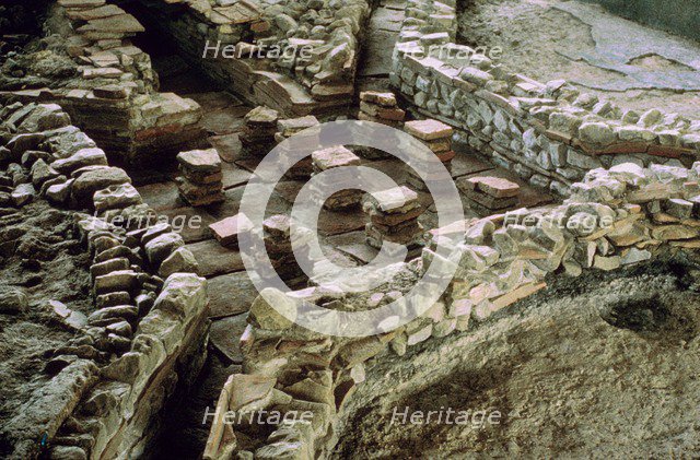 Foundation of a hypocaust, 3rd century. Artist: Unknown