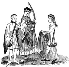 Hunting Dresses, 15th century, (1833). Artist: Unknown