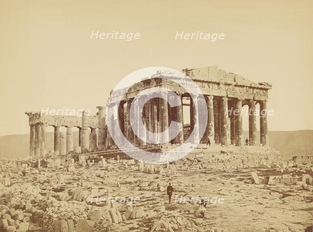 Parthenon, from the northwest, 1870. Creator: Petros Moraites.