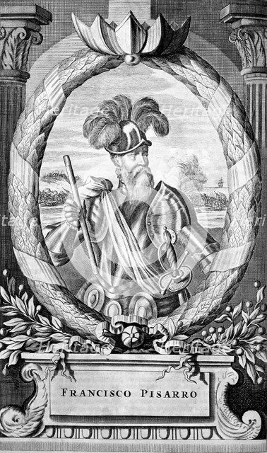 Francisco Pizarro, 15th century Spanish conquistador, 1671. Artist: Unknown