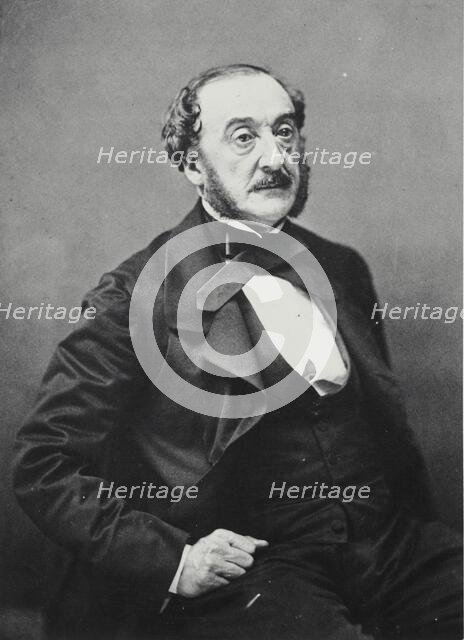 Portrait of a man, negative about 1860-1870; print mid-20th century. Creator: Nadar.