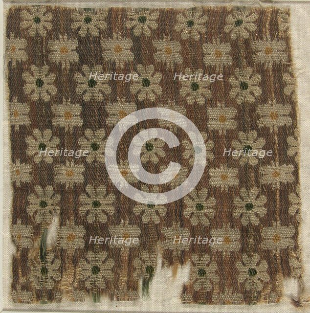 Textile with Flower Motif, German, 15th century. Creator: Unknown.