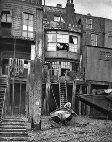 Old pub on the River Thames, London, 1926-1927. Artist: Unknown