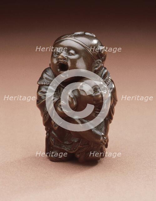 Chinese Boy with Puppy, Mid-19th century. Creator: Unknown.