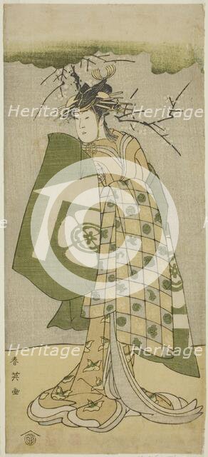 The Actor Osagawa Tsuneyo II as Oiso no Tora in the Play Gohiiki no Hana Aikyo Soga..., c. 1794. Creator: Katsukawa Shun'ei.