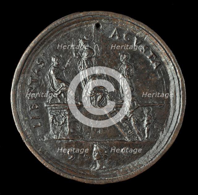 Claudius, Attended by Minerva and Liberalitas, Distributing Largesse [obverse], c. 1440s/1450s. Creator: Varrone Belferdino.