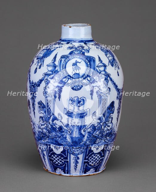 Vase, Delft, c. 1690/1700. Creator: De Griekesche A.