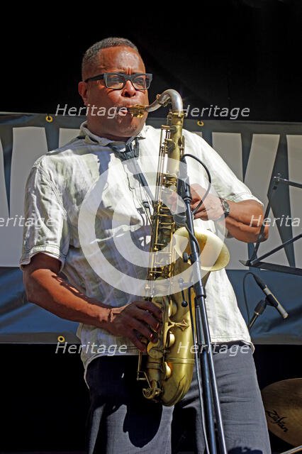 Jean Toussaint, Jean Toussaint Quartet, Battle Jazz Weekend, Battle Castle East Sussex, 24 July 2022 Creator: Brian O'Connor.