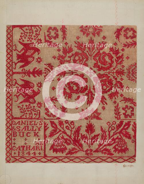 Handwoven Coverlet, c. 1937. Creator: Cornelius Christoffels.