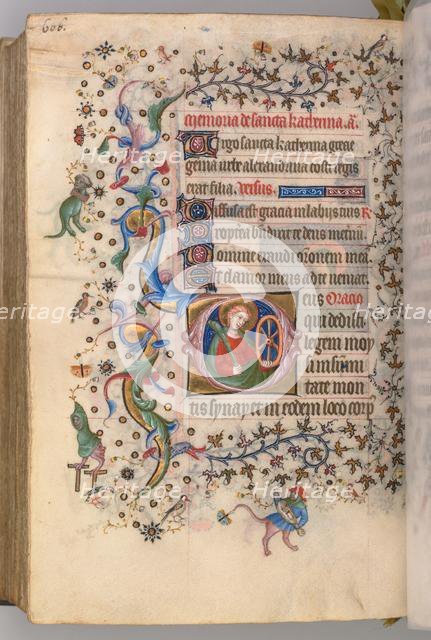 Hours of Charles the Noble, King of Navarre (1361-1425), fol. 297v, St. Catherine, c. 1405. Creator: Master of the Brussels Initials and Associates (French).