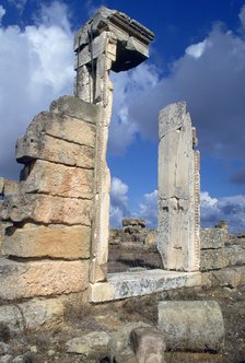 Temple doorway, Cyrene, Libya. 