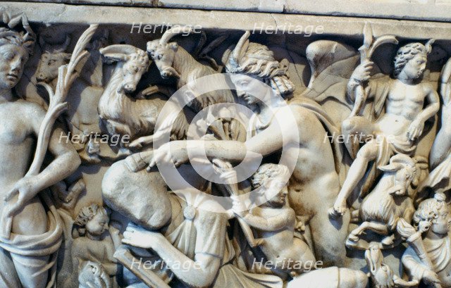 Roman sarcophagus with the legend of Selene and Endymion, 230-235 AD. Artist: Unknown