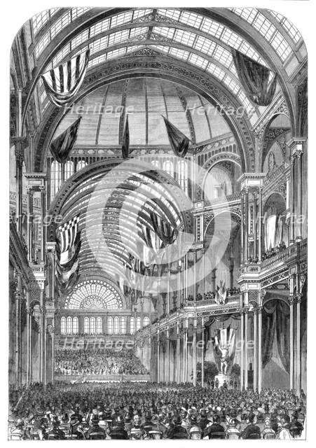 Opening of the Crystal Palace at Amsterdam for the Exhibition of Arts and Industry, 1864. Creator: Unknown.