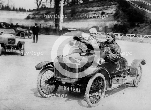 G.W.K driven by J.T. wood at Brooklands 1914. Creator: Unknown.