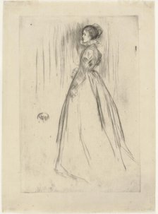 The Velvet Dress (Mrs. Leyland), 1873. Creator: James Abbott McNeill Whistler.