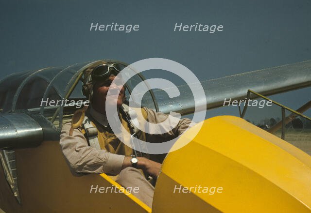 A marine Lieutenant, glider pilot in training at Page Field, Parris Island, S.C., 1942. Creator: Alfred T Palmer.