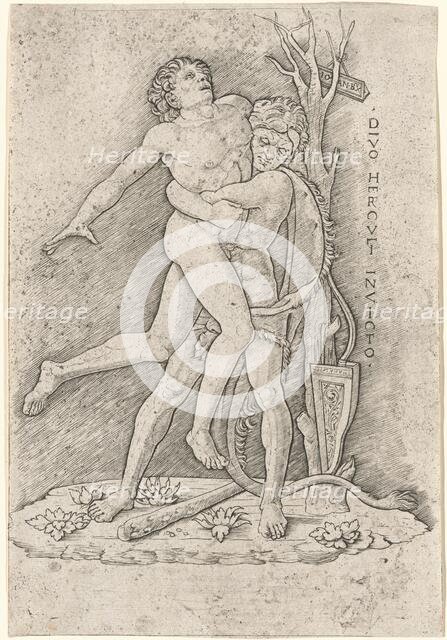 Hercules and Antaeus, after 1507. Creator: Giovanni Antonio da Brescia.
