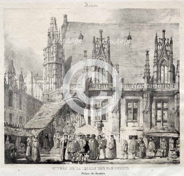 Rouen: Entrée de la Salle des Pas Perdus, Palais du Justice, 1824. Creator: Richard Parkes Bonington (British, 1802-1828).