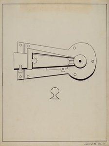 Latch, c. 1936. Creator: John R. Towers.