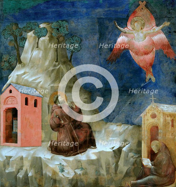 The Stigmatisation of Saint Francis (from Legend of Saint Francis), 1295-1300. Creator: Giotto di Bondone (1266-1377).