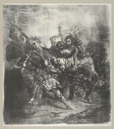 Weislingen attacked by Goetz's Men, 1836-43., 1836-43. Creator: Eugene Delacroix.