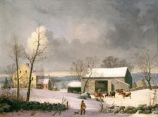 Winter in the Country, c. 1858. Creator: George Henry Durrie.