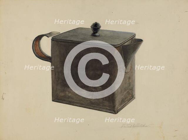 Teapot, c. 1939. Creator: Daniel Fletcher.