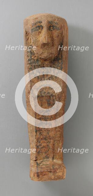 Shabti and Coffin, Middle Kingdom-Ptolemaic Period (2061-31 BCE). Creator: Unknown.