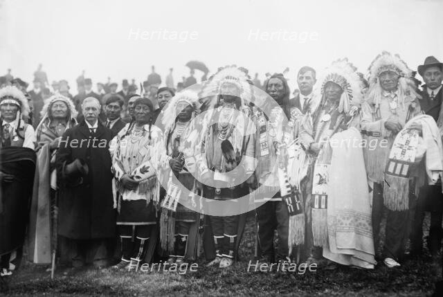 Rodman Wanamaker and Indian Chiefs, 1913. Creator: Bain News Service.