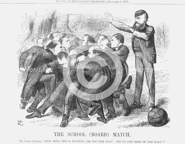 'The School (Board) Match', 1873. Artist: Joseph Swain